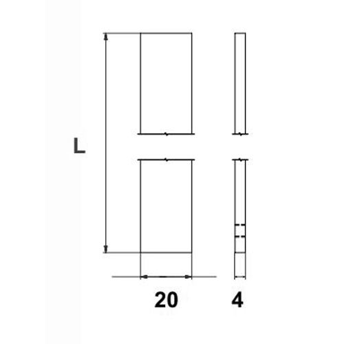 Tringle plate 1800x20x4mm pour SRV01 zingu&eacute; blanc - TORBEL - 8601182 pas cher Secondaire 1 L