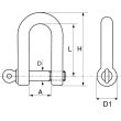 Manille droite forgée inox A4 diamètre 4 mm boîte de 10 ACTON 649684 photo du produit Secondaire 1 S