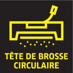 Tête de brosse circulaire