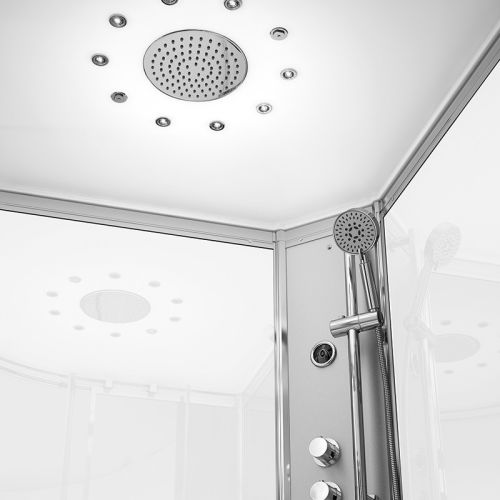 Cabine de douche Hydromassante SILVER HYDRO 120x80 gauche blanc - THALASSOR - SRMB1280G-ANGLE pas cher Secondaire 1 L