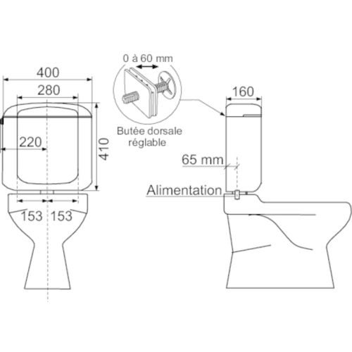 R&eacute;servoir attenant Registop-P REGIPLAST 105U photo du produit Secondaire 1 L
