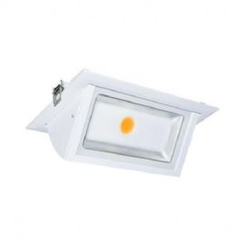 Spot LED rectangulaire STELLA Miidex Lighting 30 W COB inclinable blanc photo du produit Principale M