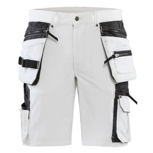 Short peintre stretch 4D avec poches flottantes Blanc/Gris foncé T40 - BLAKLÄDER - 108816451098C46 pas cher