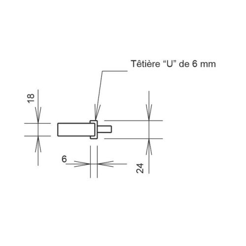Serrure à larder 3 points coffre 92MTX U7 36mm - METALUX - F1U7360200 pas cher Secondaire 2 L