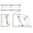 Piston amortisseur pour porte abattante 11kg maximal gris EMUCA 1005525 photo du produit Secondaire 1 S