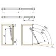 Piston amortisseur pour porte abattante 6 kg maximal gris EMUCA 1005525 photo du produit Secondaire 1 S