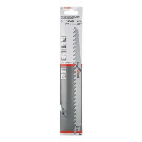 5 lames de scie sabre S 1542 K Top for Wood BOSCH 2608650682 photo du produit Secondaire 1 L