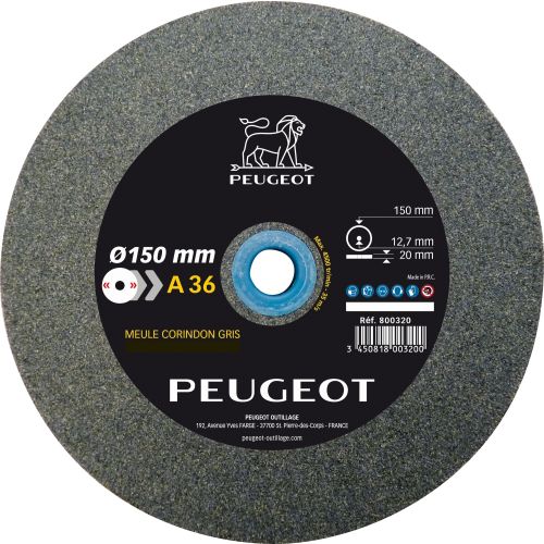 Meule coridon gris 150x20x13mm grain 36 PEUGEOT OUTILLAGE 800320 photo du produit Principale L