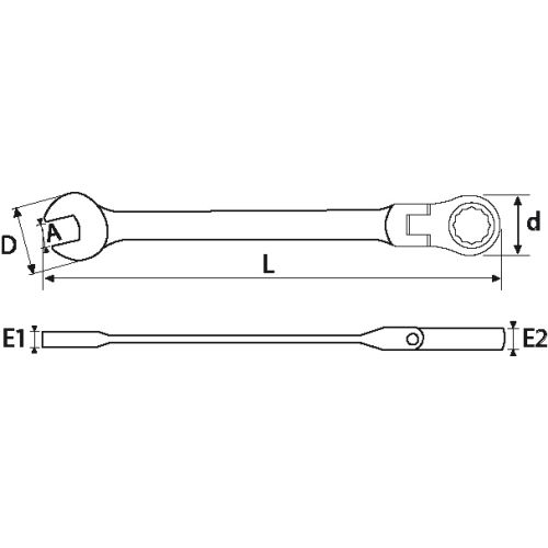 Clé mixte à cliquet articulée D 9mm - SAM - 50-CT9 pas cher Secondaire 1 L