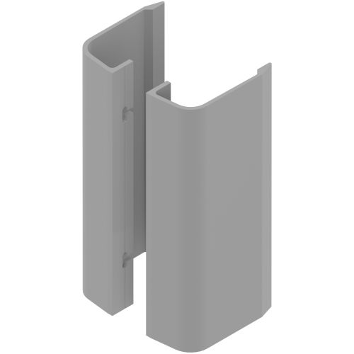 Paire de poign&eacute;e aileron 300mm aluminium laqu&eacute; gris RAL9006 - LA CROISEE DS - DS6825-P007 pas cher