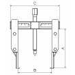 Extracteur 3 griffes à pieds fins - SAM OUTILLAGE - EX-320-40 pas cher Secondaire 1 S