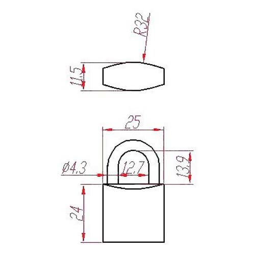 Cadenas laiton UNO 25mm - HERACLES - I-CAD25 pas cher Secondaire 2 L