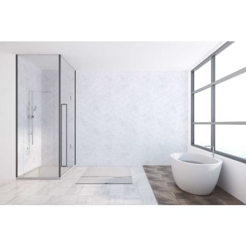 Panneau de douche VIPANEL aspect marbre blanc 100 x 255 cm ROTH 1420000014 photo du produit Secondaire 1 L