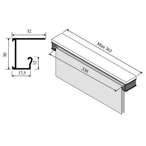 Profil 1322 dossiers suspendus 4 m S.argent VACHETTE 032749 photo du produit Secondaire 1 L