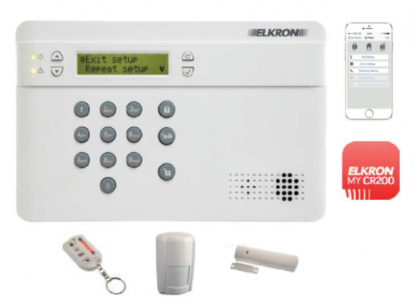 Kit alarme sans fil complet ELKRON KCR200GSM