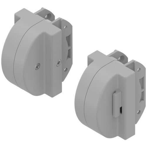 Paire de pivots à frein pour châssis laquée aluminium blanc RAL9006 LA CROISEE DS DS1141-P007 photo du produit Principale L