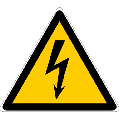 Panneau d'avertissements 100mm danger &eacute;lectrique - NOVAP - 4180083 pas cher