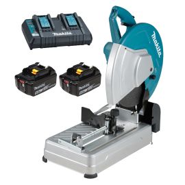 Scie à onglet métaux 36V LXT Makita DLW140PT2 + 2 batteries 5 Ah + chargeur rapide photo du produit Principale M