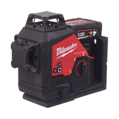 Laser vert 3 lignes 360° 12 V M12 3PL-401C + batterie 4,0 Ah + chargeur + coffret MILWAUKEE 4933478102 photo du produit Secondaire 1 L