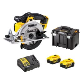 Scie circulaire sans-fil Dewalt DCS391NT 18 V + 2 batteries 5 Ah + chargeur + coffret TSTAK photo du produit Principale M