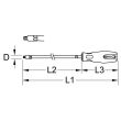 Tournevis flexible Ergotorqueplus® extra-long 1/4 '' KS TOOLS 911.1171 photo du produit Secondaire 1 S