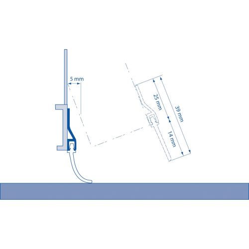 Bas de porte caoutchouc 2m50 ads zw - ELLEN - 0301006D pas cher Secondaire 2 L