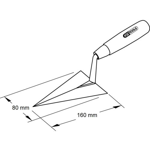 Truelle triangulaire manche bois vernis KS TOOLS 144.0135 photo du produit Secondaire 1 L