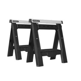 Lot de 2 pièces de tréteaux pliables Stanley télescopiques - STST1-70559 pas cher Principale M