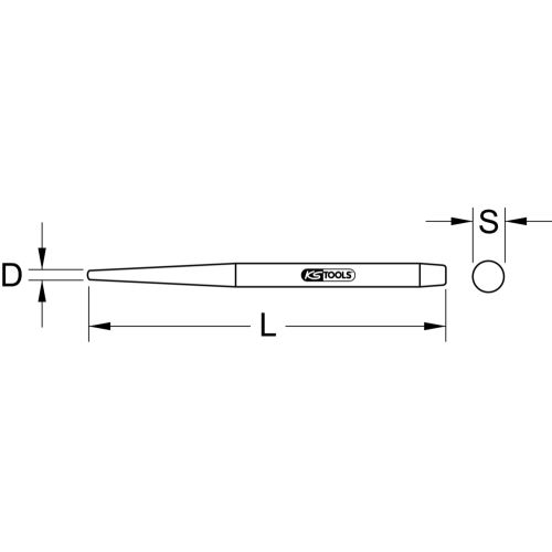 Pointeau de montage 5 x 180 mm KS TOOLS 129.2189 photo du produit Secondaire 1 L