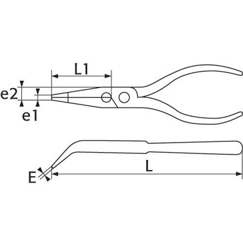 Pinces à bec demi-rond coudé isolées 1000V 160mm - SAM OUTILLAGE - 239-16TI pas cher Secondaire 1 L