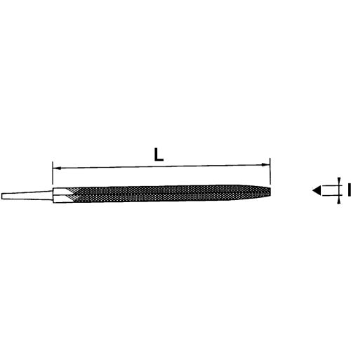 Lime triangulaires mi-douce 150mm - SAM OUTILLAGE - LT-15-M pas cher Secondaire 1 L