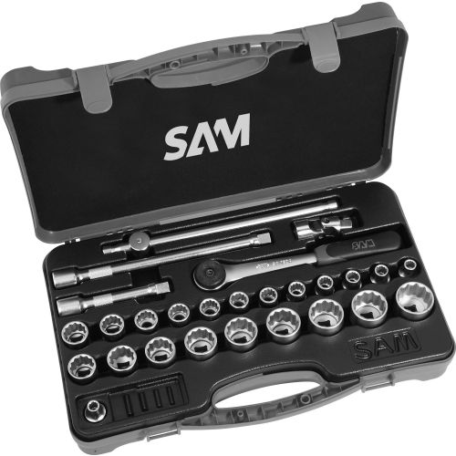 Coffret 1/2'' de 27 outils 12 pans en mm - SAM OUTILLAGE - 75-SA27 pas cher Principale L