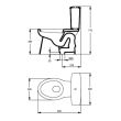Cuvette WC seule ASPIRAMBO sans abattant sortie centrale D8,5cm - PORCHER - P231001 pas cher Secondaire 1 S