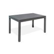 Table de jardin GASTON avec rallonge en aluminium gris anthracite - DCB GARDEN - GASTON-TB270-GRISANT pas cher