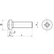 Vis à métaux tête cylindrique cruciforme inox A2 DIN 7985 8X25 boîte de 100 - ACTON - 622168X25 pas cher Secondaire 3 S