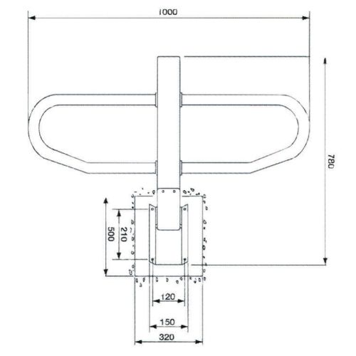 Barriere de parking B600 FLEXY GALVA - 2-14-080-05-0003 pas cher Secondaire 1 L