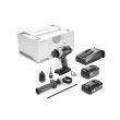 Perceuse-visseuse &agrave; percussion 18V QUADRIVE TPC 18/4 5,0/4,0 I-Plus + 2 batteries 4Ah / 5Ah + chargeur + coffret SYSTAINER SYS 3 - FESTOOL - 577651 pas cher
