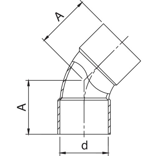 Raccord à souder 45° en cuivre D 42mm – FRABO - RR5041042042000 pas cher Secondaire 1 L