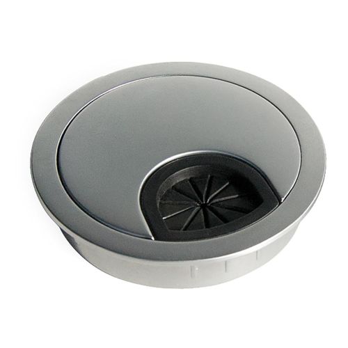 Couvercle passe-câbles Circum D60mm chromé mat - EMUCA - 5006764 pas cher