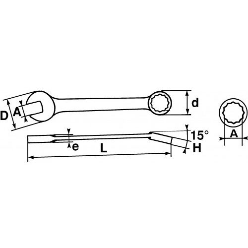 Clé mixte 9mm - SAM OUTILLAGE - 50-9 pas cher Secondaire 1 L