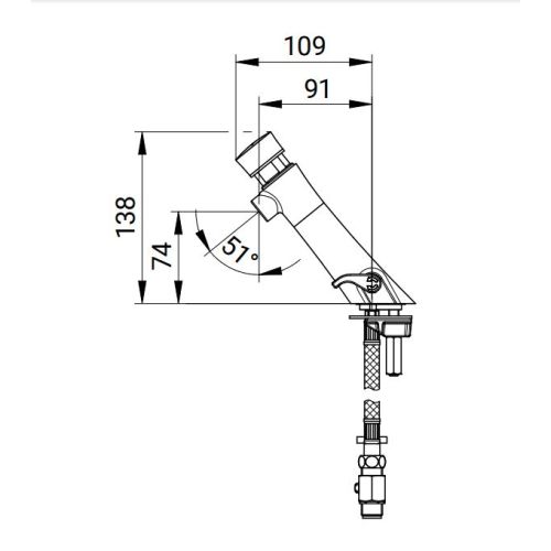 Mitigeur temporis&eacute; PRESTO NEO sur plage pour lavabo - PRESTO - 68403 pas cher Secondaire 1 L