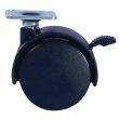 Roulette jumelée sur platine avec blocage diamètre 50mm noire - RHOMBUS - 64115 pas cher