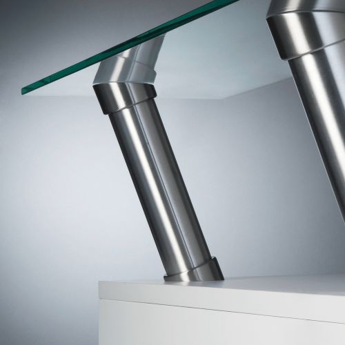 Console inclin&eacute;e de snack inox diam&egrave;tre 50mm hauteur 202mm - LMC - CON820IN pas cher