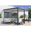 Pergola adossée toit plat 3x4 m - COULEURS DU MONDE - SAVANNAH pas cher