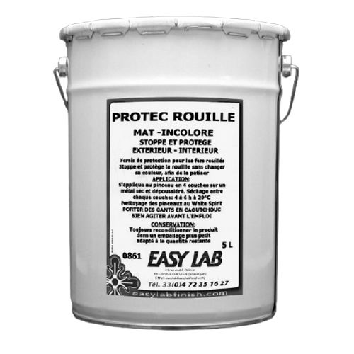 Protec rouille verni 0861 pot 5L - EASY LAB - 0861-5 pas cher