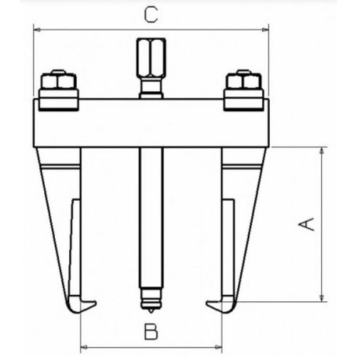 Extracteur 2 bras rigides intérieur-extérieur - SAM OUTILLAGE - EX-834 pas cher Secondaire 1 L