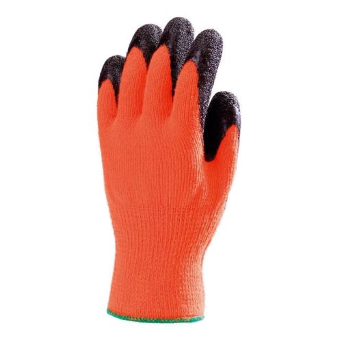 Gants tricot anti-froid EUROTECHNIQUE enduit latex orange fluo/noir T9 COVERGUARD MO6530 T9 photo du produit