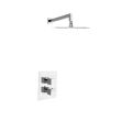 Mitigeur de douche thermostatique à encastrer KUATRO K4724012 chromé avec douche de tête - RAMON SOLER - 47D302765 pas cher