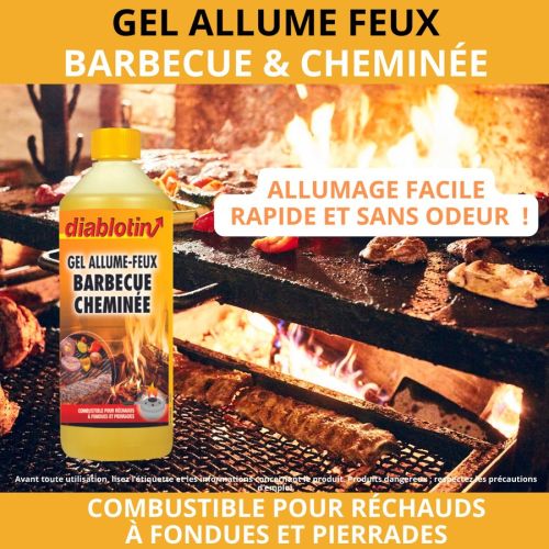 Gel allume feux 1 l pour barbecue - cheminée DIABLOTIN GEL1 photo du produit Secondaire 2 L