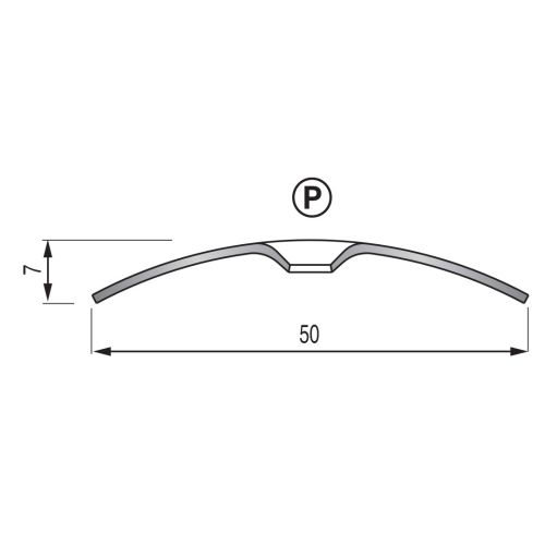 Bande seuil perc&eacute;e laiton poli 50 x 2700 mm DINAC 2022110 photo du produit Secondaire 1 L